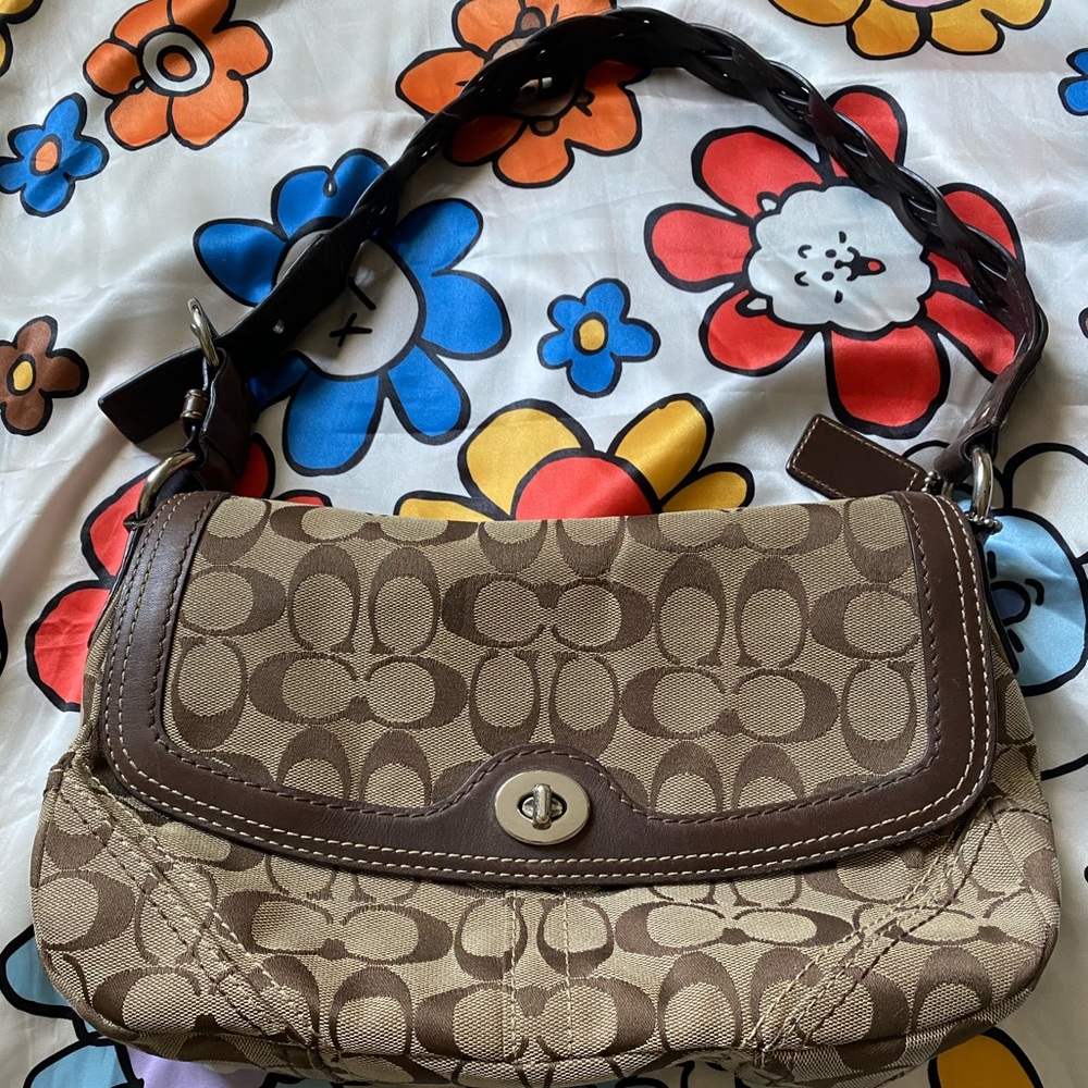 Vintage Coach Signature Handbag Purse
